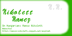 nikolett mancz business card